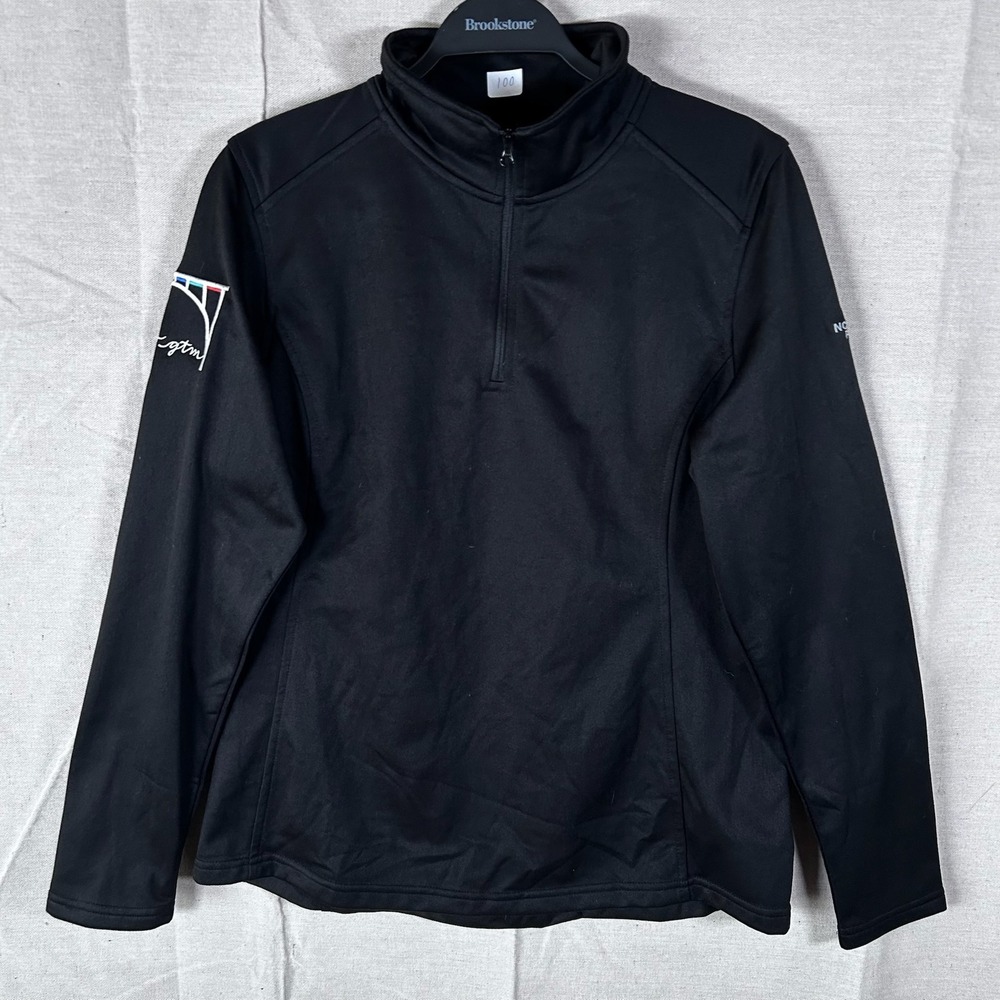 The North Face Womens Black Quarter Zip Pullover‎ Active Fleece Jacket Large